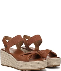 Vionic Darla Leather Wedge Espadrille Sandals