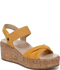 Vionic Darla Suede Wedge Sandals
