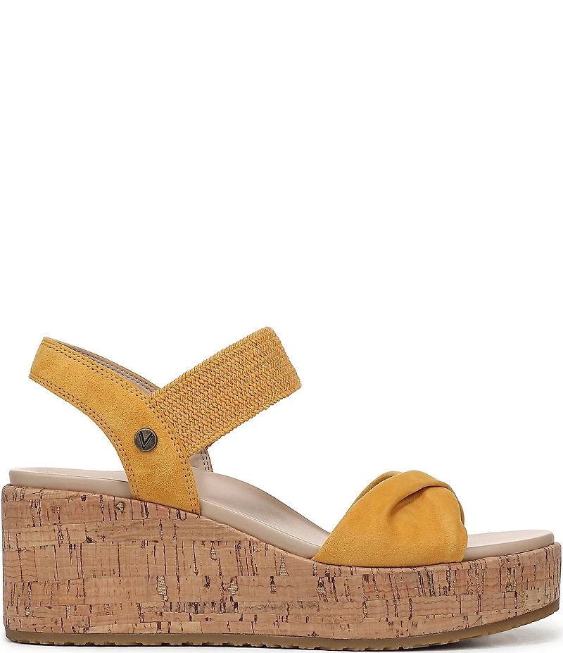 Vionic Darla Suede Wedge Sandals