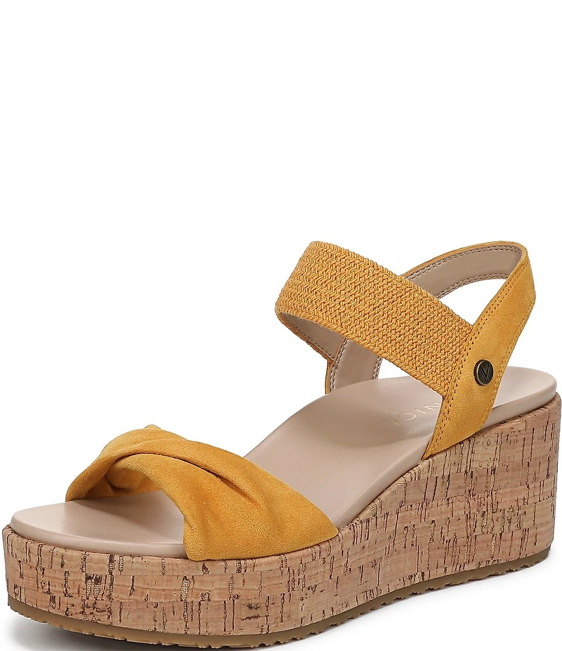 Vionic Darla Suede Wedge Sandals