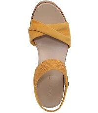 Vionic Darla Suede Wedge Sandals