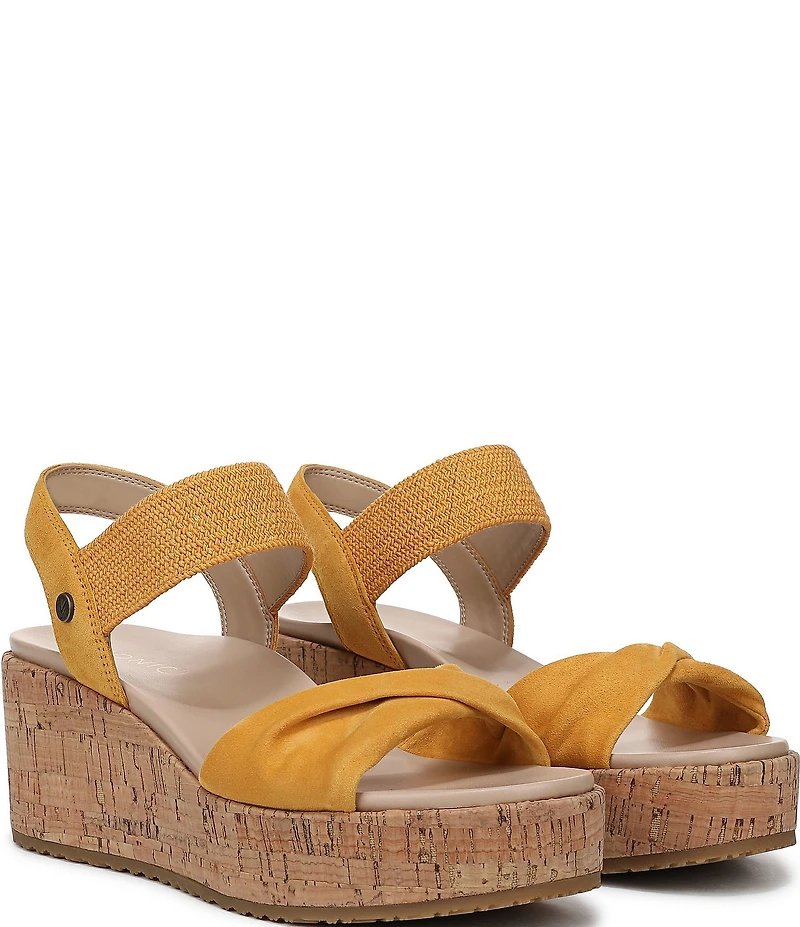 Vionic Darla Suede Wedge Sandals