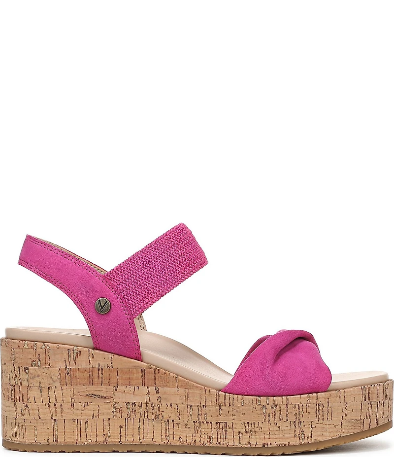 Vionic Darla Suede Wedge Sandals