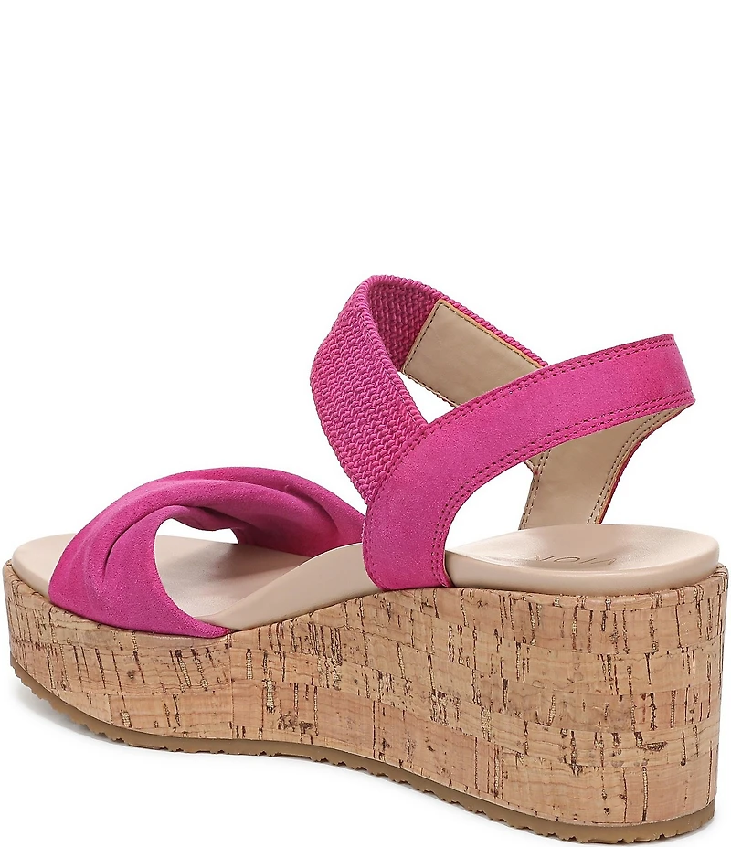 Vionic Darla Suede Wedge Sandals