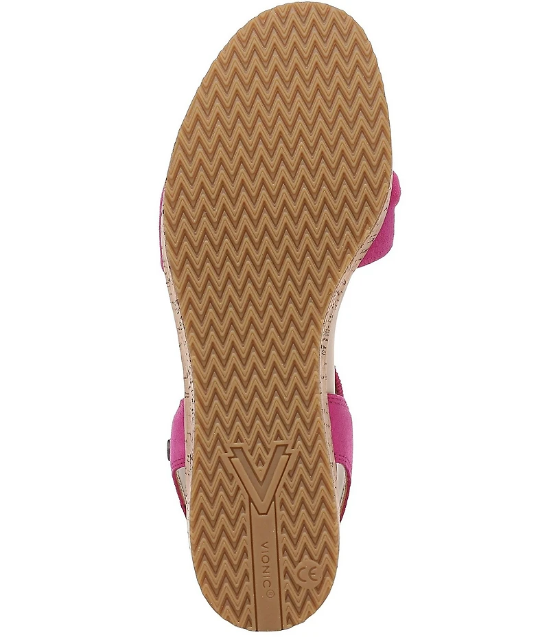 Vionic Darla Suede Wedge Sandals