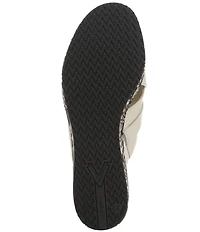 Vionic Dawn Leather Snake Print Wedge Sandals