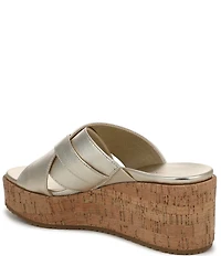 Vionic Dawn Leather Wedge Sandals