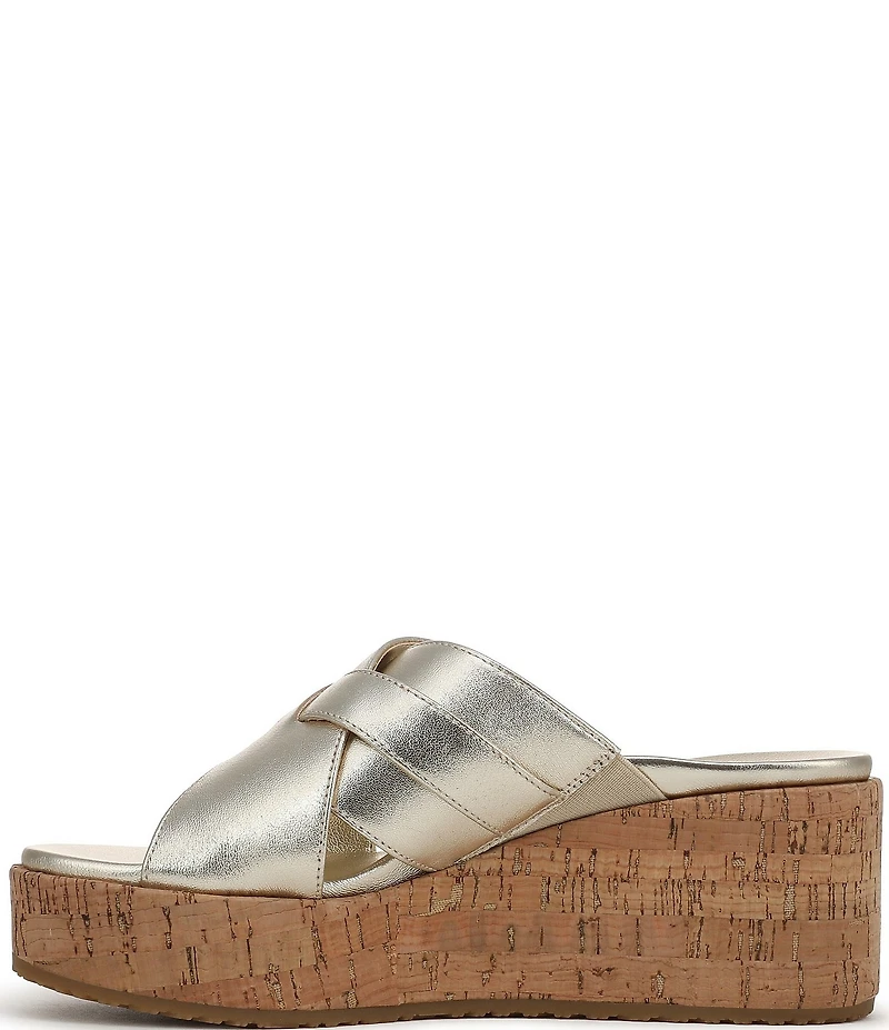 Vionic Dawn Leather Wedge Sandals