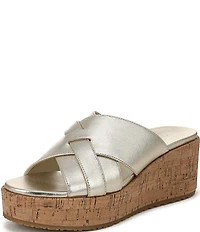 Vionic Dawn Leather Wedge Sandals