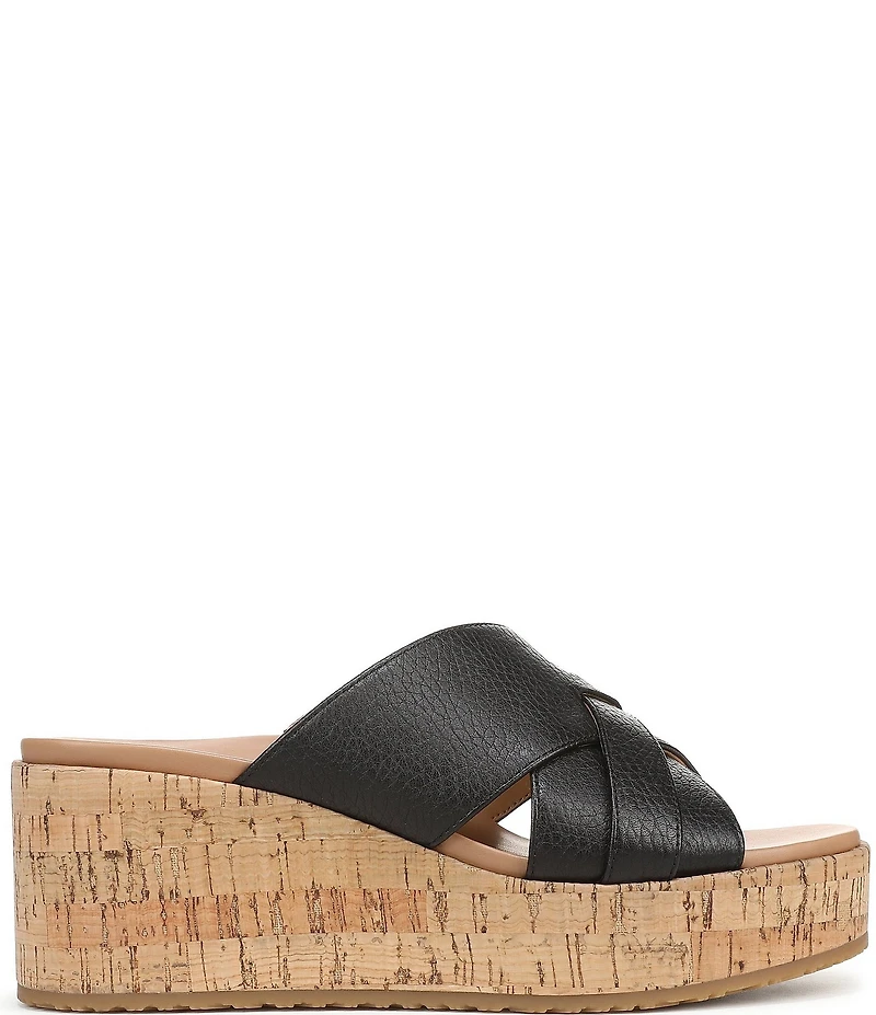 Vionic Dawn Leather Wedge Sandals