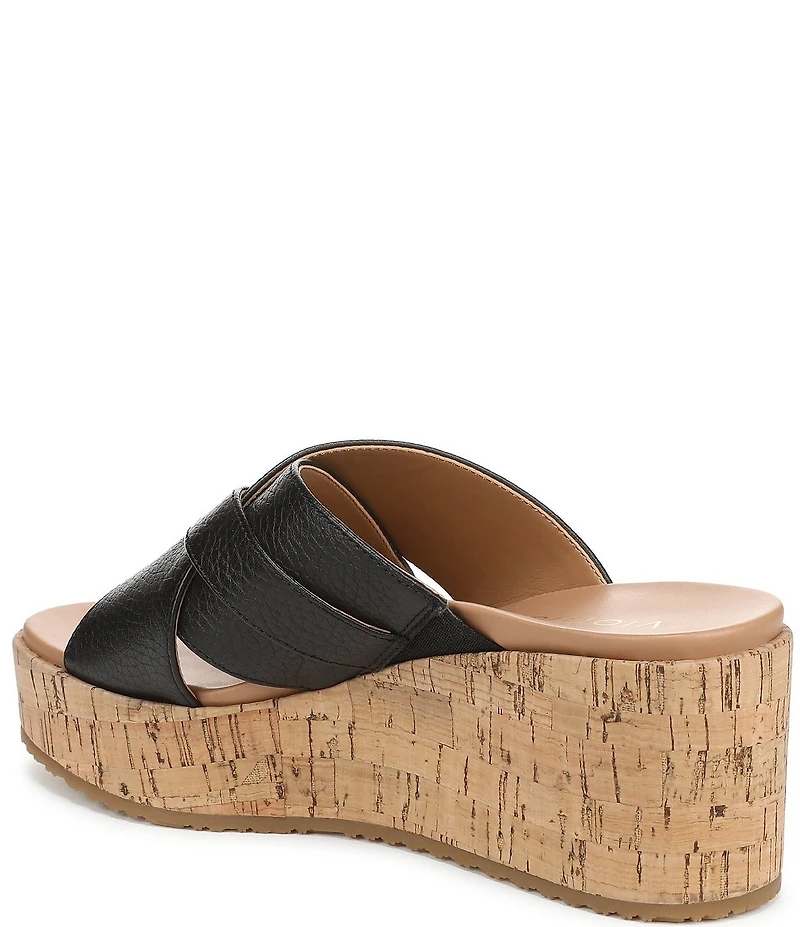 Vionic Dawn Leather Wedge Sandals