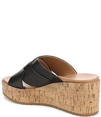 Vionic Dawn Leather Wedge Sandals