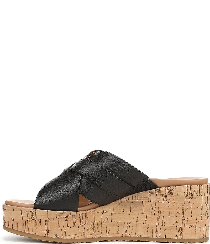 Vionic Dawn Leather Wedge Sandals