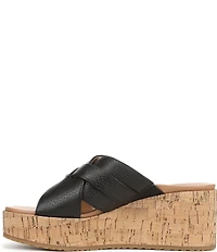 Vionic Dawn Leather Wedge Sandals