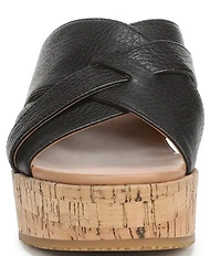 Vionic Dawn Leather Wedge Sandals