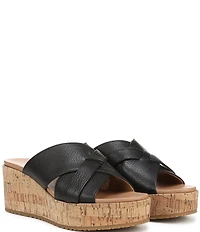 Vionic Dawn Leather Wedge Sandals