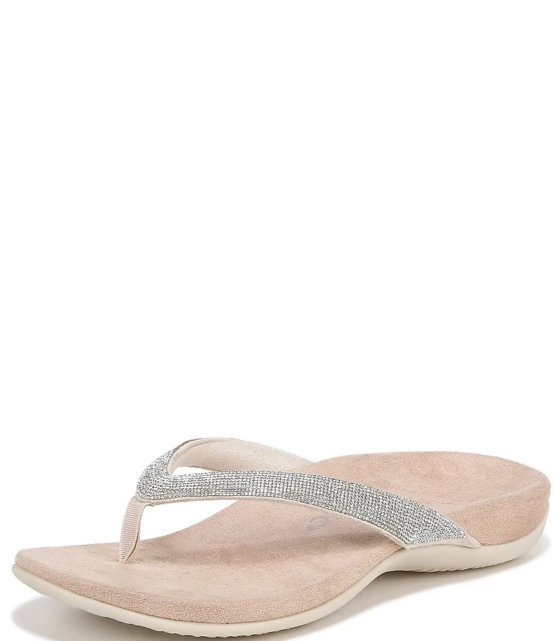 Vionic Dillon Shine Rhinestone Thong Sandals