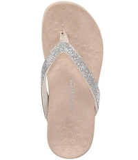 Vionic Dillon Shine Rhinestone Thong Sandals