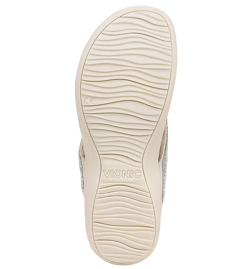 Vionic Dillon Shine Rhinestone Thong Sandals