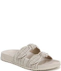 Vionic Elara Canvas Knotted Detail Slide Sandals