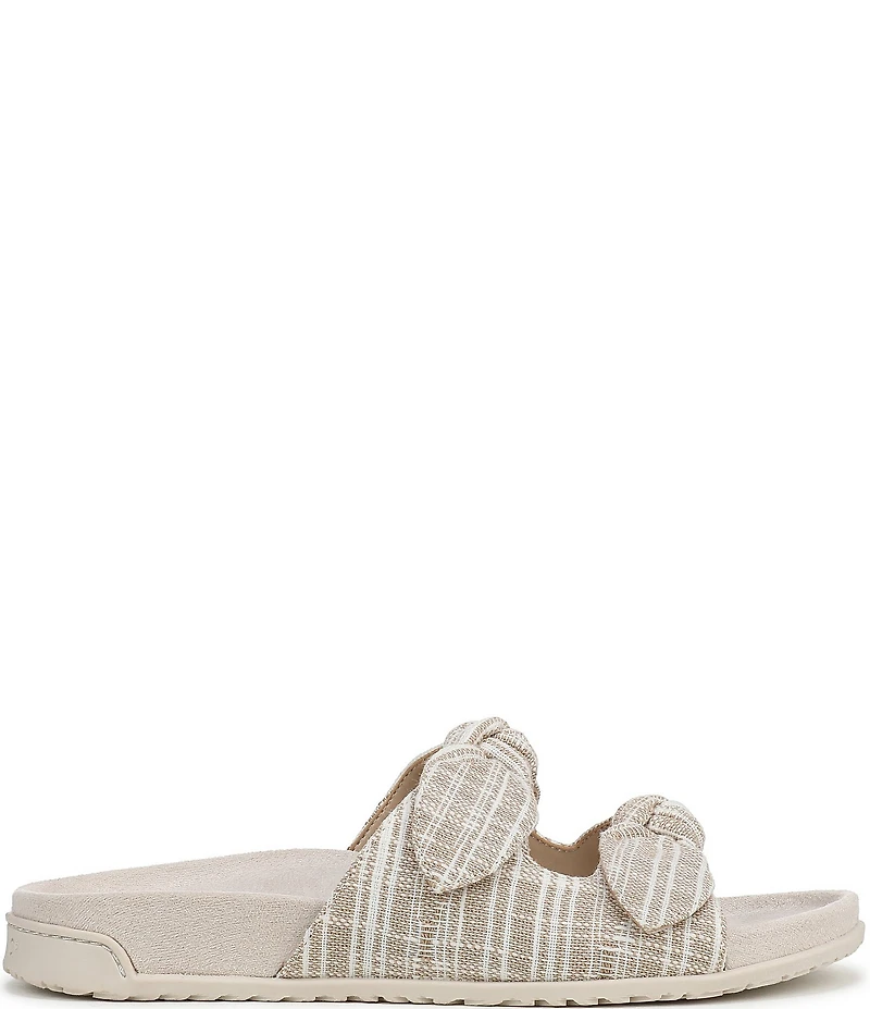 Vionic Elara Canvas Knotted Detail Slide Sandals
