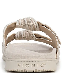 Vionic Elara Canvas Knotted Detail Slide Sandals
