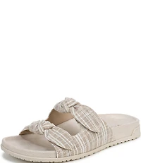 Vionic Elara Canvas Knotted Detail Slide Sandals