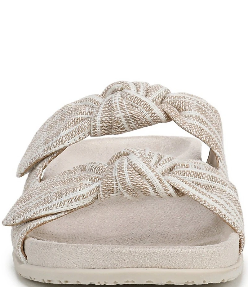 Vionic Elara Canvas Knotted Detail Slide Sandals