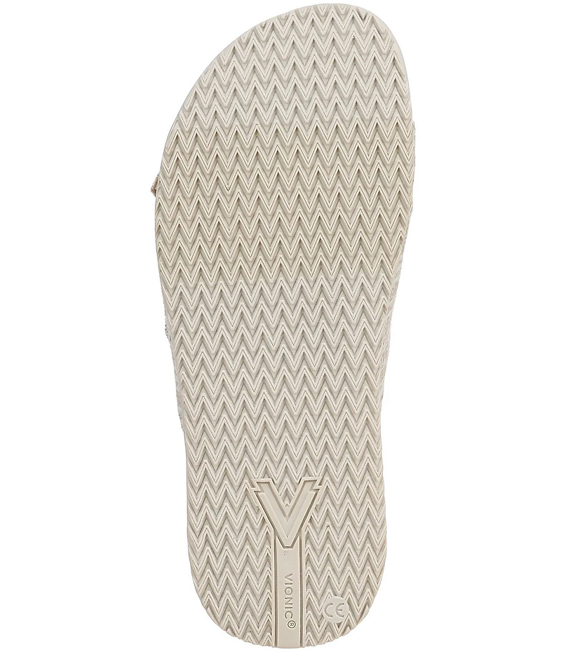 Vionic Elara Canvas Knotted Detail Slide Sandals
