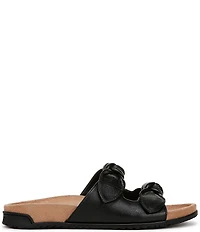 Vionic Elara Leather Knotted Detail Slide Sandals