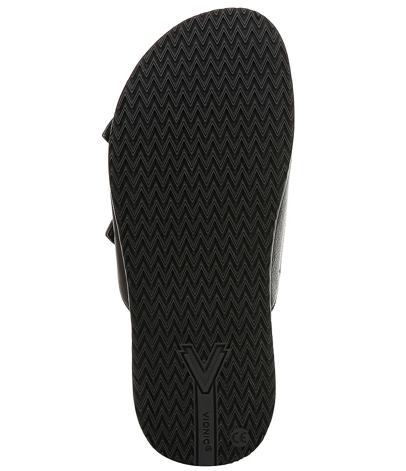 Vionic Elara Leather Knotted Detail Slide Sandals