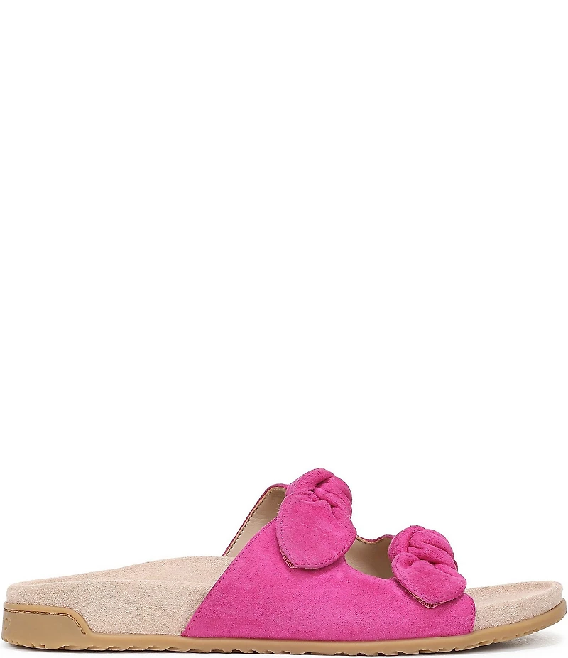 Vionic Elara Suede Knotted Detail Slide Sandals
