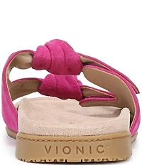 Vionic Elara Suede Knotted Detail Slide Sandals