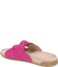 Vionic Elara Suede Knotted Detail Slide Sandals