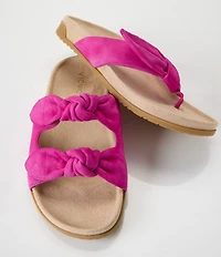 Vionic Elara Suede Knotted Detail Slide Sandals