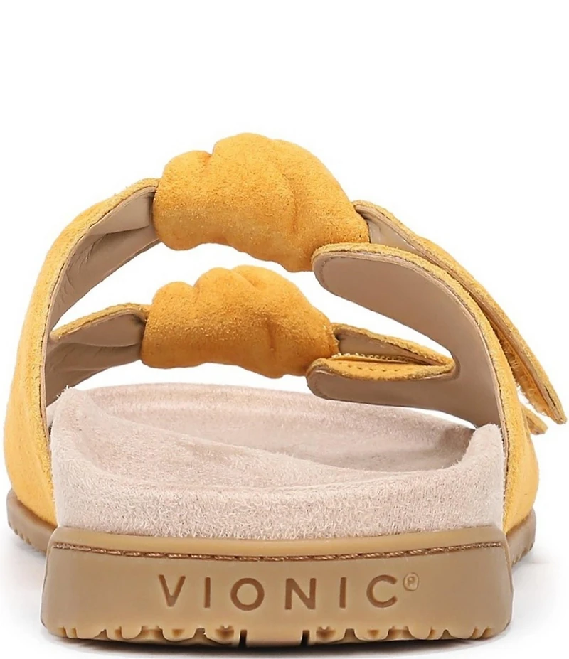 Vionic Elara Suede Knotted Detail Slide Sandals