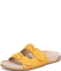 Vionic Elara Suede Knotted Detail Slide Sandals
