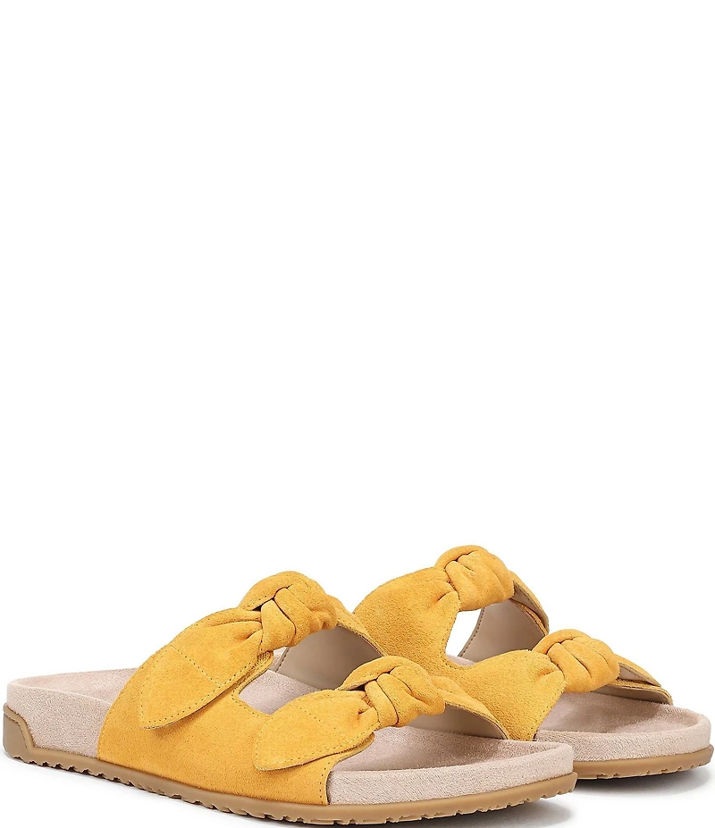 Vionic Elara Suede Knotted Detail Slide Sandals