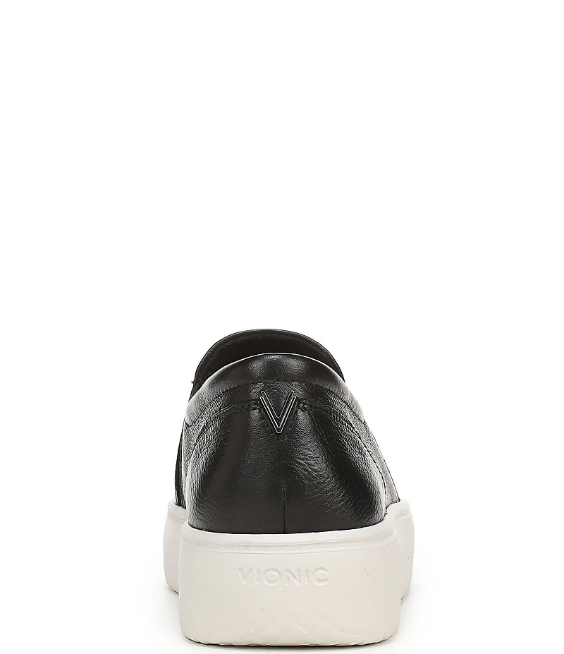 Vionic Ellen Leather Slip On Platform Sneakers