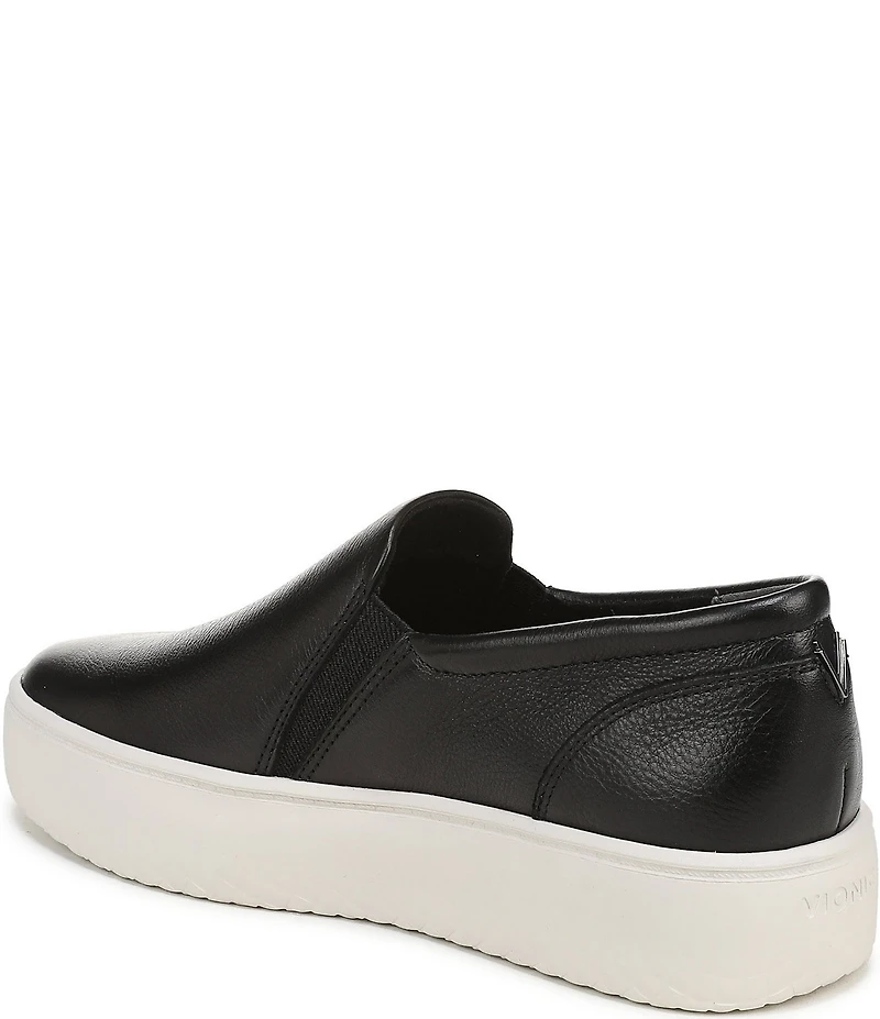 Vionic Ellen Leather Slip On Platform Sneakers