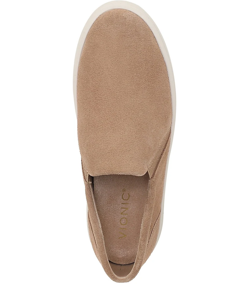 Vionic Ellen Suede Slip On Platform Sneakers