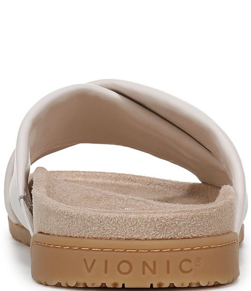 Vionic Etna Leather Slide Sandals