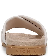 Vionic Etna Leather Slide Sandals
