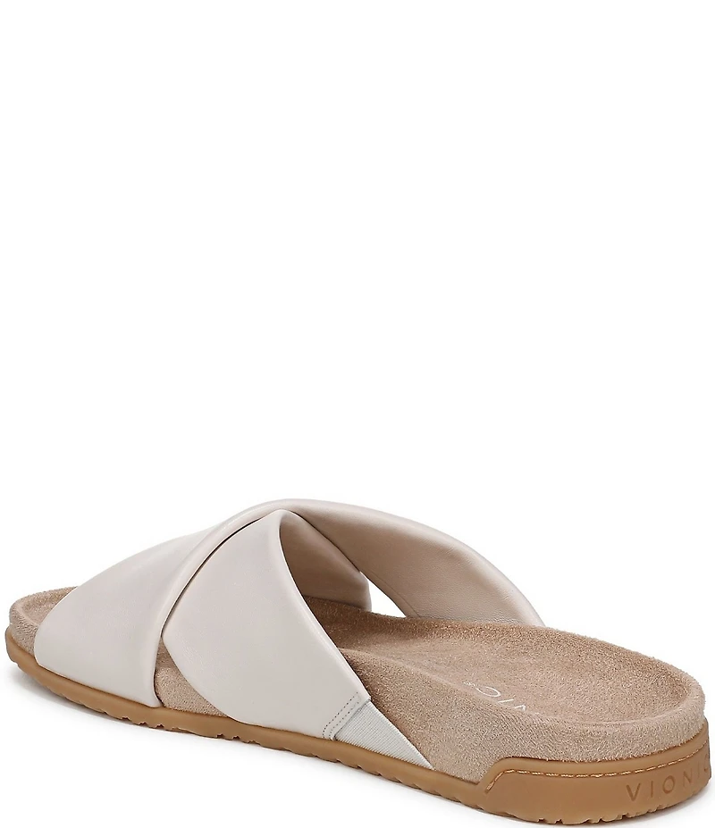 Vionic Etna Leather Slide Sandals