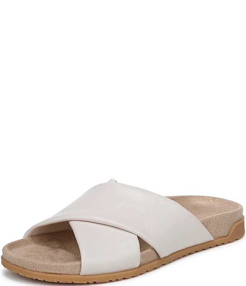 Vionic Etna Leather Slide Sandals
