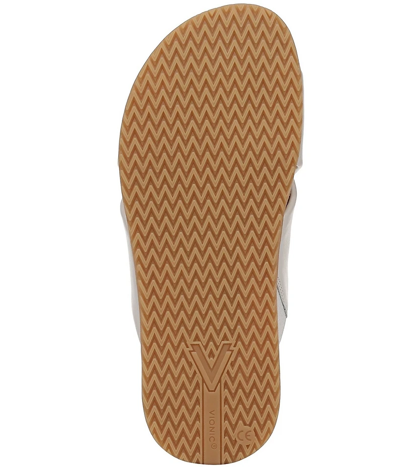 Vionic Etna Leather Slide Sandals