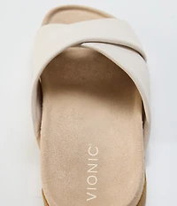 Vionic Etna Leather Slide Sandals