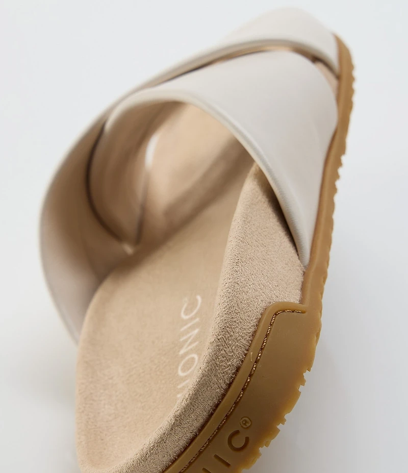 Vionic Etna Leather Slide Sandals
