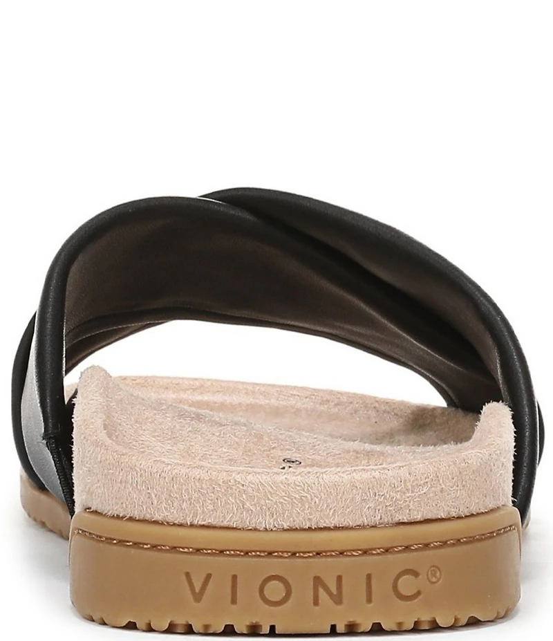 Vionic Etna Leather Slide Sandals