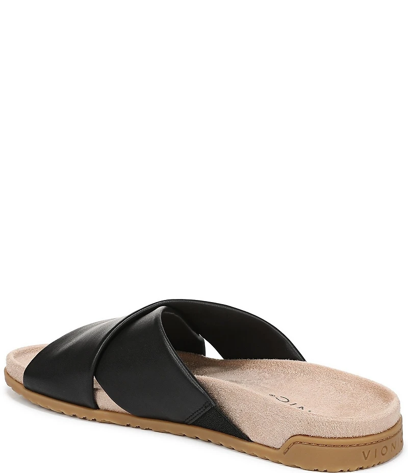 Vionic Etna Leather Slide Sandals